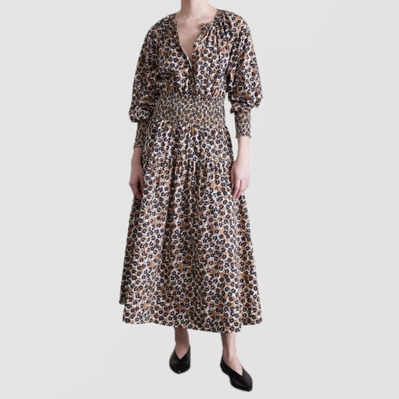 Apiece Apart LA Ventura Maxi Dress - Leopard Bouquet